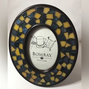 Bombay Company Mosaic Glass Oval Picture Frame 3.5 x 5
